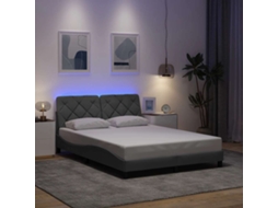 Estrutura De Cama Com Led Sem Colchão 140x200 Cm Tecido