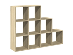 Estante Divisória 3 Níveis Derivados de Madeira Carvalho Sonoma MAISON EXCLUSIVE (99x29x99 cm)