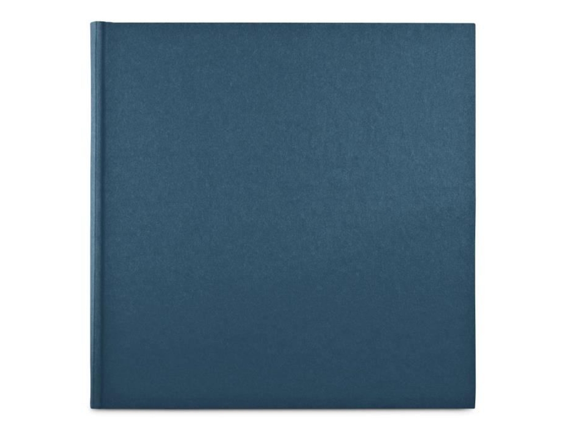 Álbum de Fotos, Sem Nome, Formato Grande, 30 X 30 Cm, 80 Páginas, Capa em Papel Kraft Azul BRILVIBERA
