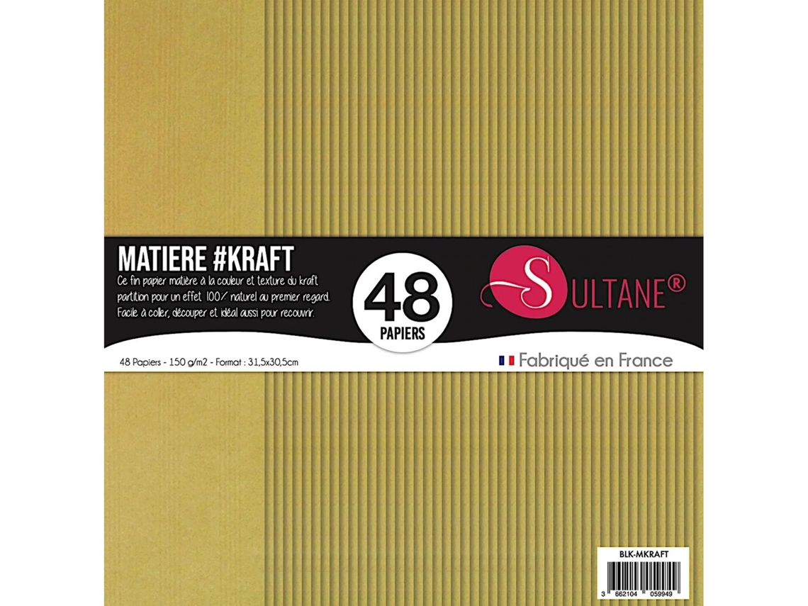 48 Papéis Kraft Scrapbooking 110G/M2 A: 30,5 cm Sultane