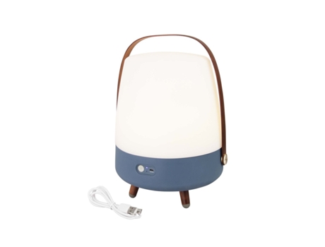 Lâmpada de Alto-Falante Portátil e Sem Fio Conexão Bluetooth e Som de Alta Fidelidade Cor Azul Lite-Up Play Ocean KOODUU