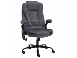 Vidaxl Cadeira Escritório C/ Função De Massagem Veludo Cinzento-escuro