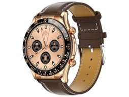 Smartwatch YIZHOOD Te416 Rastreador de Fitness Nfc À Prova de Água Chamadas Bluetooth Ouro