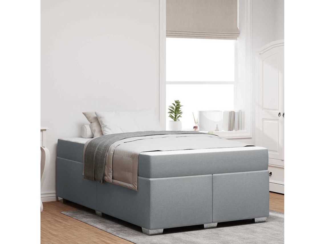 Vidaxl Estrutura Da Cama Cinzento-claro 120 X 190 Cm Tecido