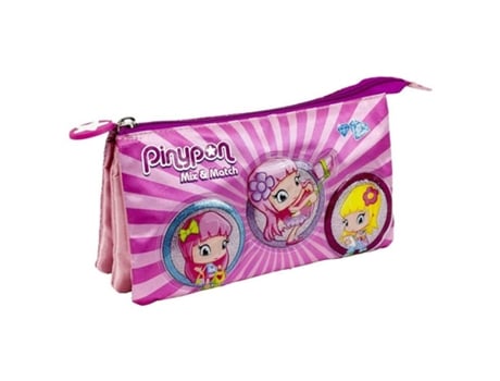 Pinypon De Famosa Estuche Portatodo Triple Con 3 Compartimentos Rosa Famosap21