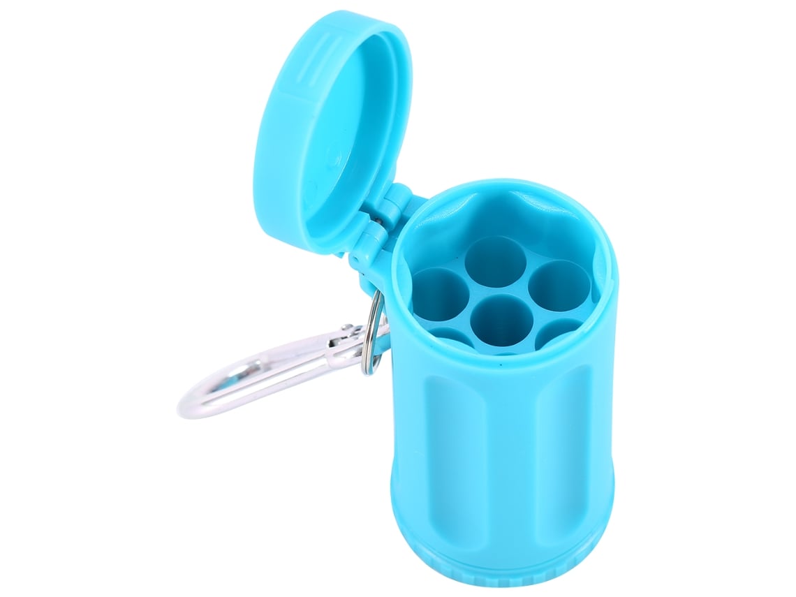 Cinzeiro de carro, silicone, portátil, tampa, apoio para bituca, azul S/MARCA