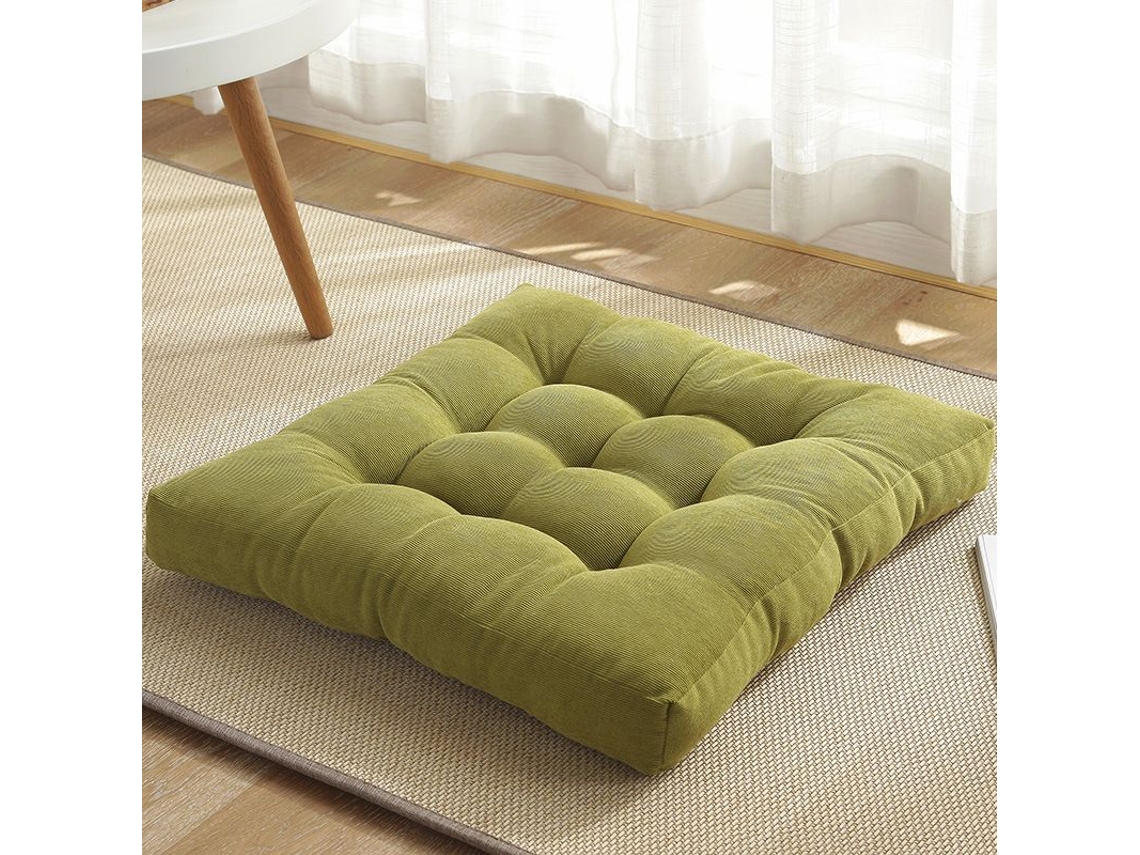2026 cojín Quadrado para Chão Meditação Yoga 20x20 Polegadas Verde Claro Almofada Suave Confortável Interior Exterior
