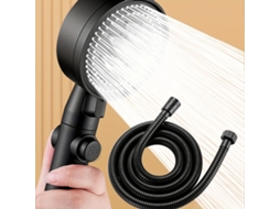 Chuveiro De Alta Pressão Portátil Com Suporte De Parede E Mangueira De 1,5 Preto Siurn