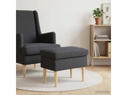 Vidaxl Pufe Para Os Pés Cinzento-escuro 55 X 35 X 41 Cm Bouclé