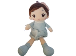 Boneca de Trapo Fofa 40cm Brinquedo Dormir Travesseiro Presente Decoração Quarto Rosa Azul Cinza | S/MARCA