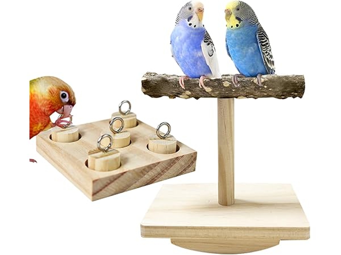Conjunto de 2 Brinquedos para Treinar Papagaios Entreter e Divertir Bico Curto, Ideal para Crianças, Educativo, Durável, Perfei STELASPLEN (2 Peças)