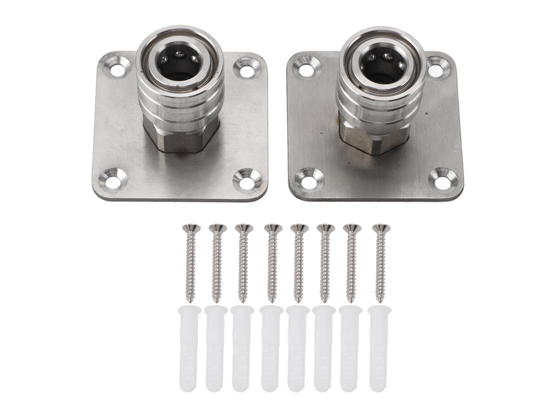 2pcs suporte de parede para canhão de espuma limpador a pressão conexão rápida 1/4 polegada aço inoxidável | S/MARCA