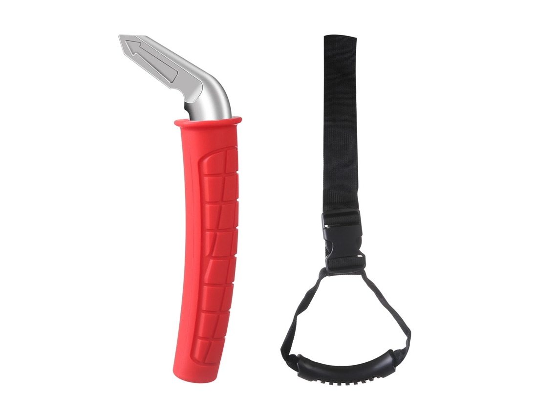 Auxiliar de Alça Porta Carro Idosos Aço Silicone Vermelho