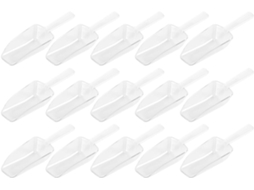 Conjunto De 15 Colheres Multifuncionais Plástico Branco Gelo E Alimentos, Ideais Casamentos E Buffets