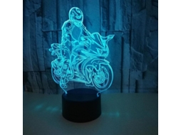 2026 luz Noturna Ilusão 3d Moto 16 Cores Controle Táctil e Remoto Presente Decoração para Casa