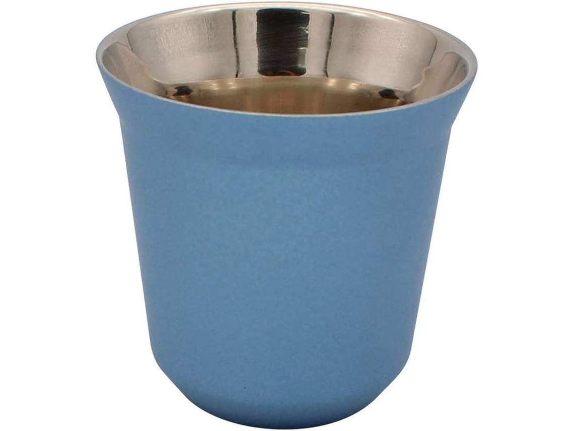 Copo de Café Inox 304 Isolado Azul Nova Line