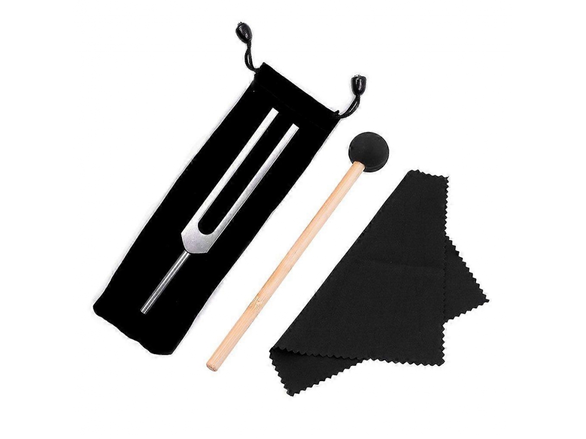 Diapasão de 528 Hz com Martelo de Silicone e Pano de Limpeza para Relaxamento e Cura AQUAFORGE