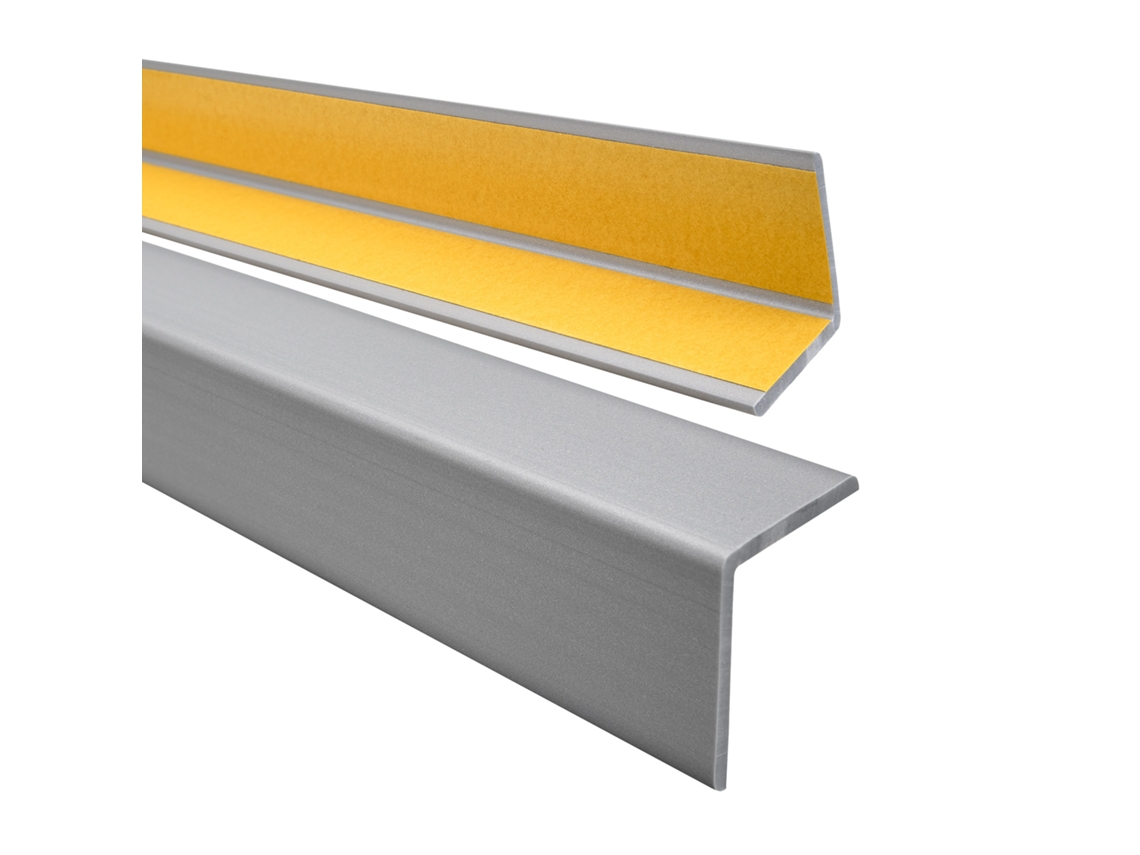 Quest Perfil Angular Autoadesivo Pvc 27x27 Mm, L-form, Prateado, 275 Cm