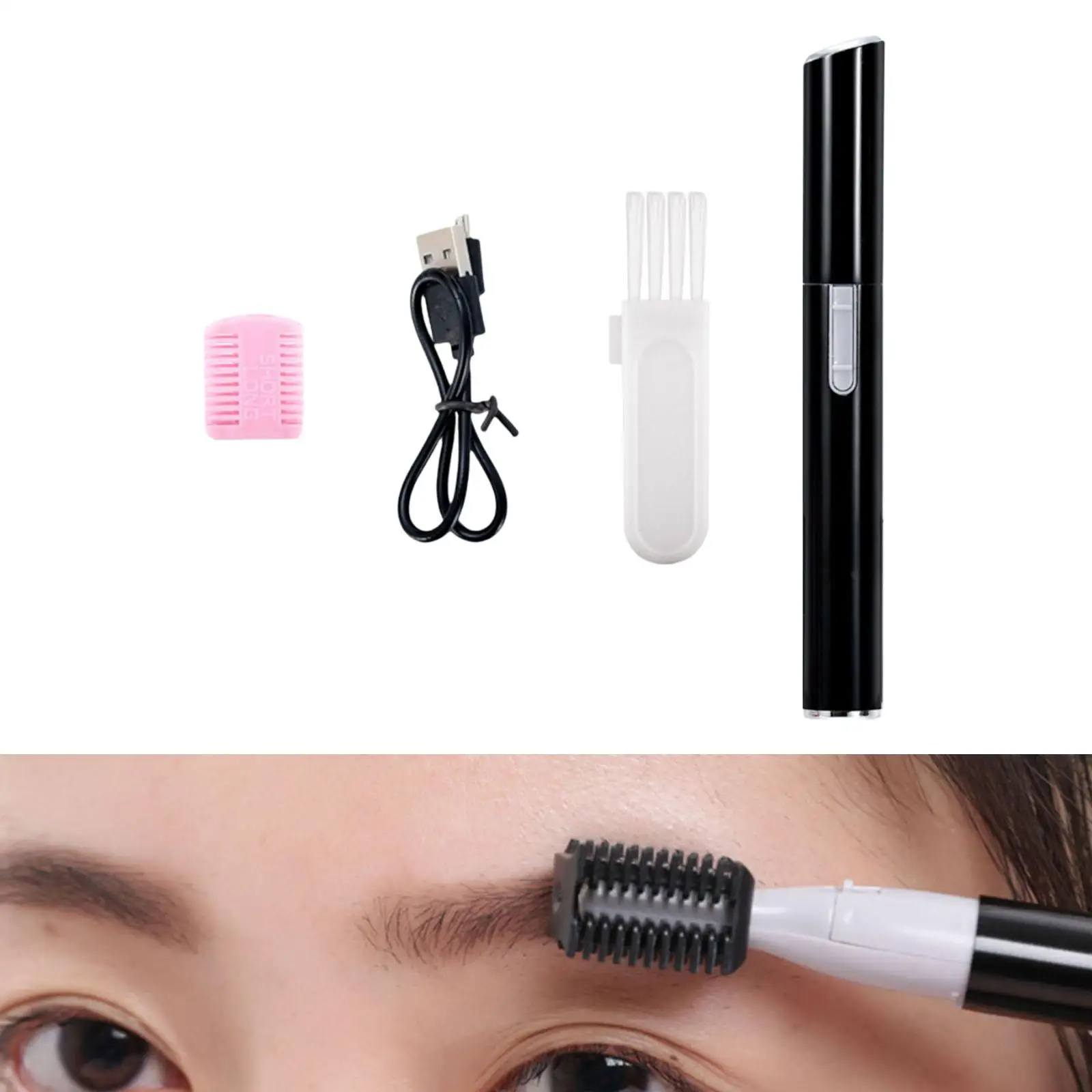 Aparador Elétrico Facial para Sobrancelhas Recarregável Via Usb AQUAFORGE