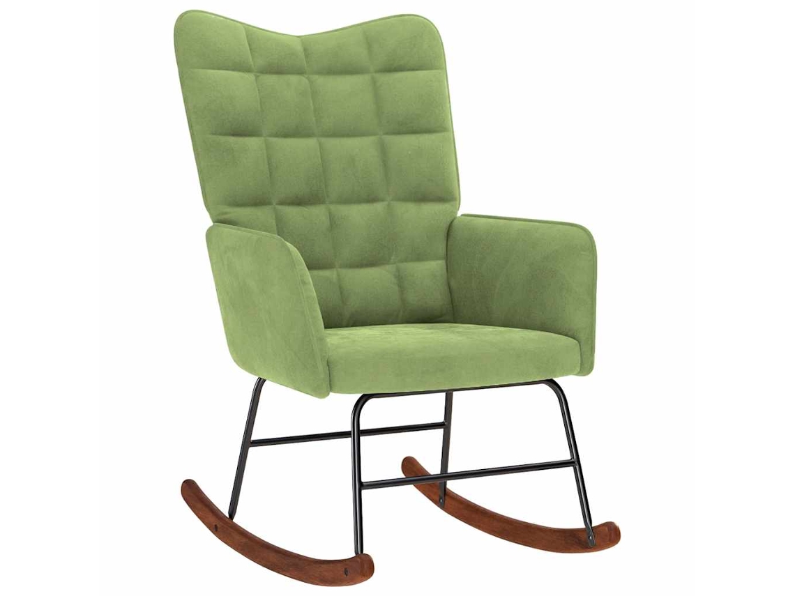 Vidaxl Cadeira De Baloiço Veludo Verde-claro