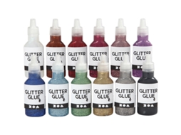 Conjunto De Cola Com Glitter Para Artesanato Da Creativ Company, 12 Unidades De 25 Ml