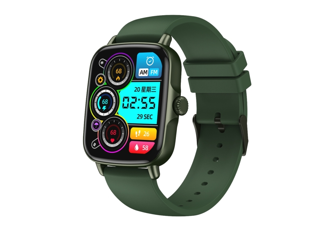 Pulseira Inteligente Com Tela Colorida De 1,69 Polegadas, Compatível Com Chamadas Bluetooth E Monitoramento De Frequência Cardíaca (verde).