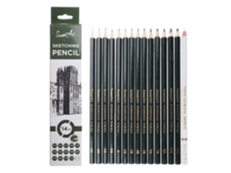Conjunto De 15 Lápis De Desenho A Carvão Brancos.