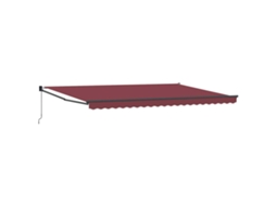 Toldo Retrátil Manual 500x300 Cm Bordô MAISON EXCLUSIVE