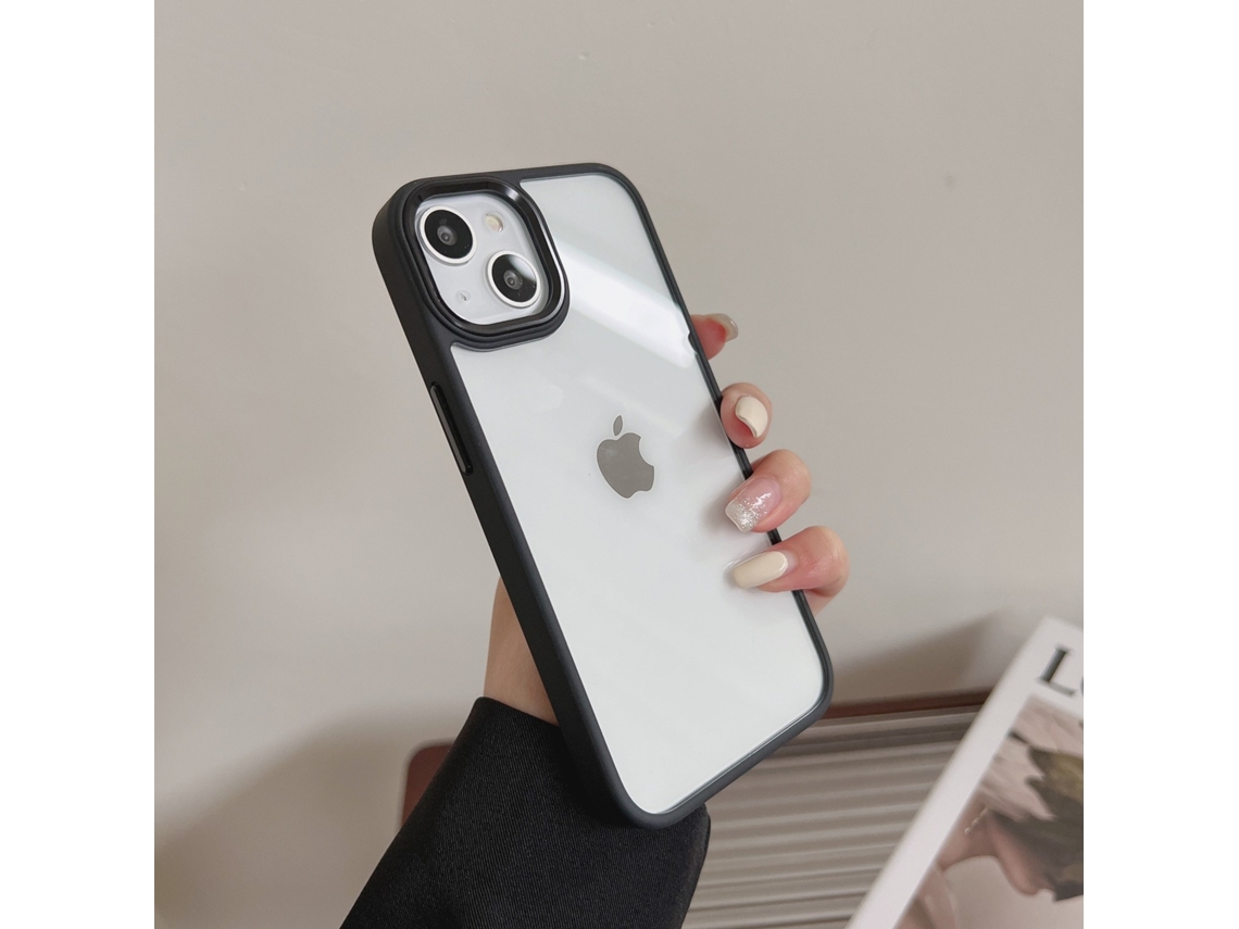 Capa Para Iphone 17 Em Metal Preto, Estilo Simples E Sólido, Com Ranhuras Transparentes E Proteção Anti-queda.