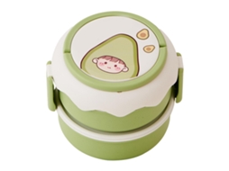 Caixa de Lanche Empilhável Infantil, 2 Camadas, Frutas | S/MARCA