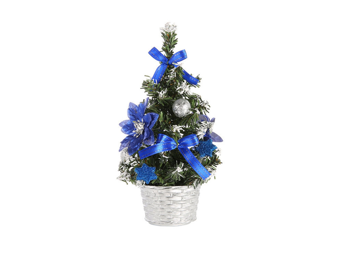 Laxiscreed Árvore De Natal Mini Artificial 20x12x12cm Azul Royal Para Decoração Festiva