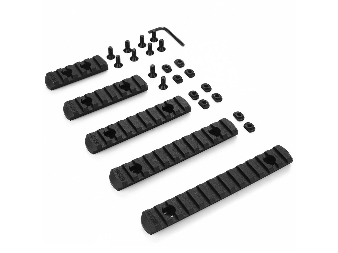 Business conjunto de Rails Picatinny Mlok de Nylon com 5/7/9/11/13 Slot 65 144mm e Chave Allen
