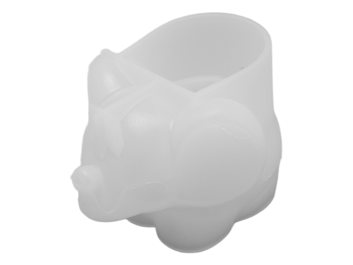 Molde De Silicone Flexível Em Formato De Elefante Para Caixa De Armazenamento E Artesanato