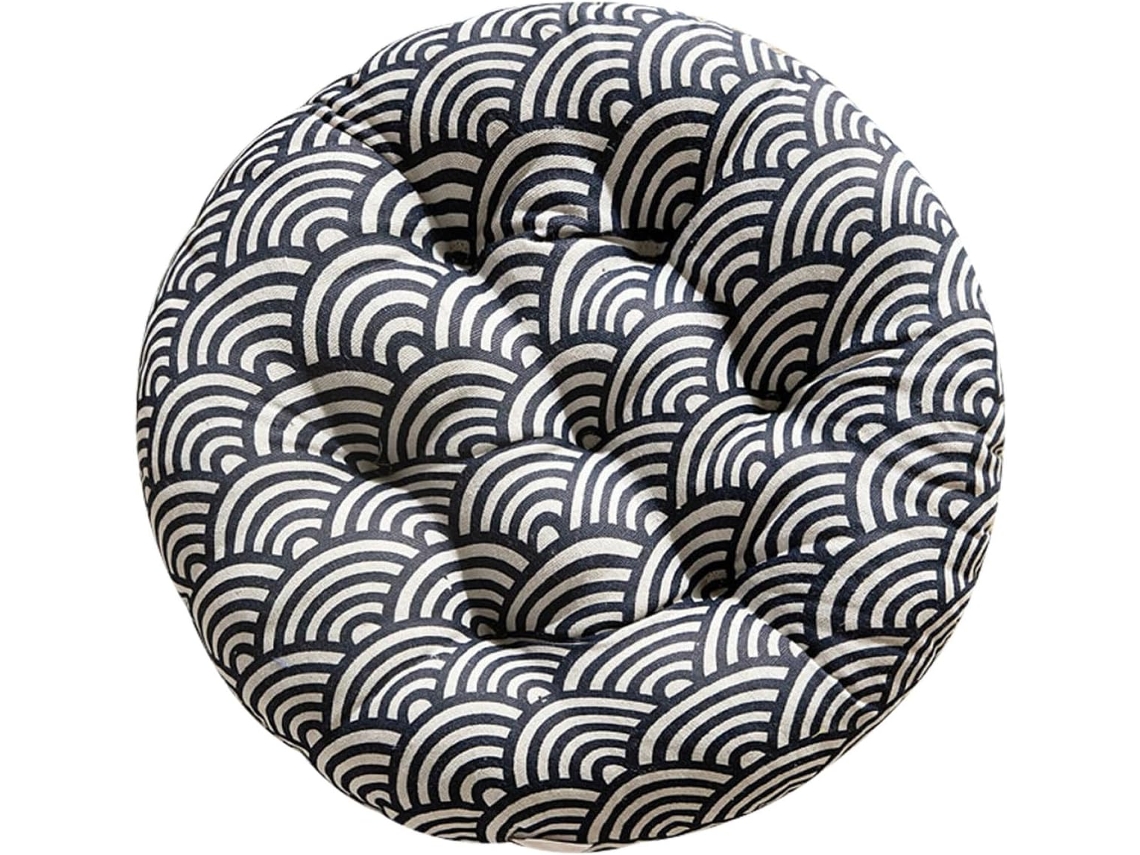 Almofada Tatami Para Cadeira E Carro, Algodão Preto, Design Ergonômico Para Escritório E Carro, Confortável E Prática