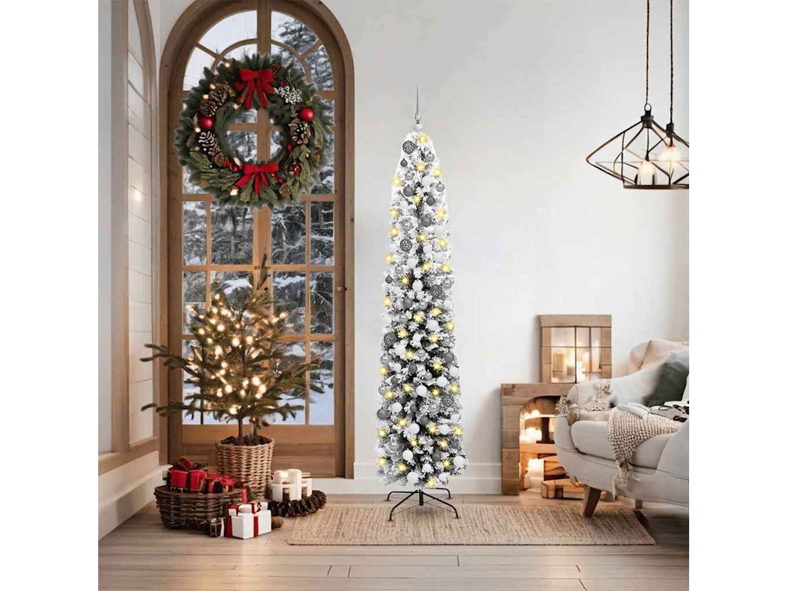 Vidaxl Árvore De Natal Artificial Verde 180 Cm Pvc E Aço E Plástico