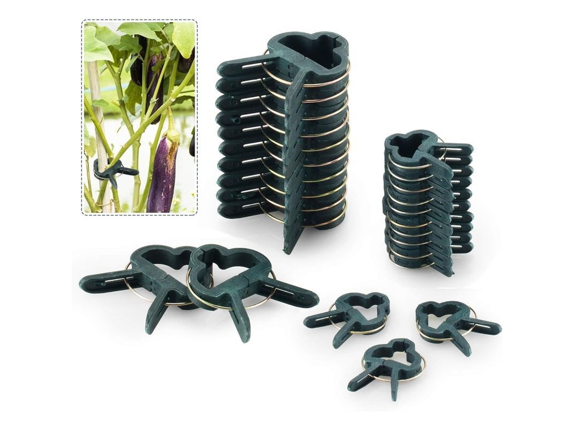 Clips de suporte para plantas 2026 80 peças, ajustáveis, 2,9x4cm e 4,6x6,2cm S/MARCA