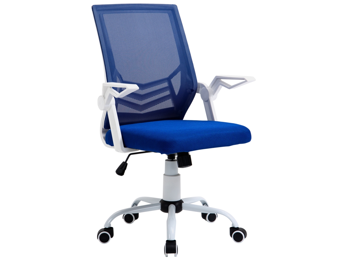 Cadeira De Escritório Ergonômica De Giratória Com Altura Ajustável Apoio Para Os Braços Dobrável Suporte Lombar E Encosto Transpirável