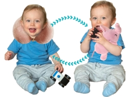 Almofada de Viagem Fofa para Crianças, Almofada de Viagem Formato U, 2 em 1: Bonecos de Pelúcia e Almofada Cervical para Crianças AQUAFORGE