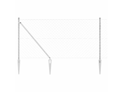Vidaxl Cerca De Cadeia Com Pontas 10 X 1,2 M Aço Galvanizado Prateado
