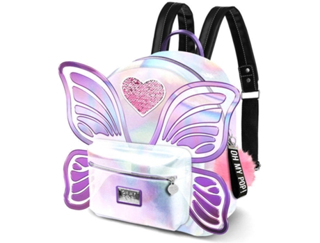 Mochila  Oh My Pop Wings Prateado (27x21x15cm)