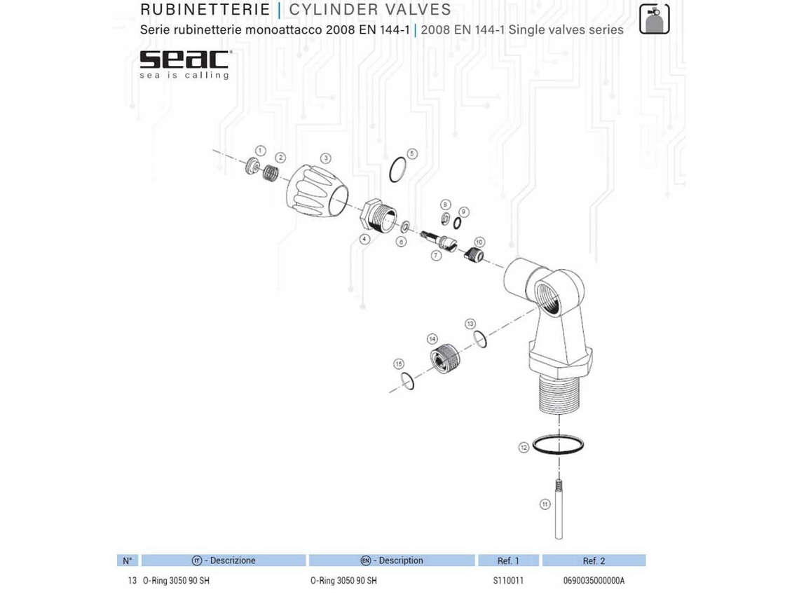 Anel-O 3050 90 Sh Prateadoseacsub