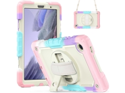 Capa de silicone híbrida WeBake com alça de ombro para Samsung Galaxy Tab A7 Lite T220