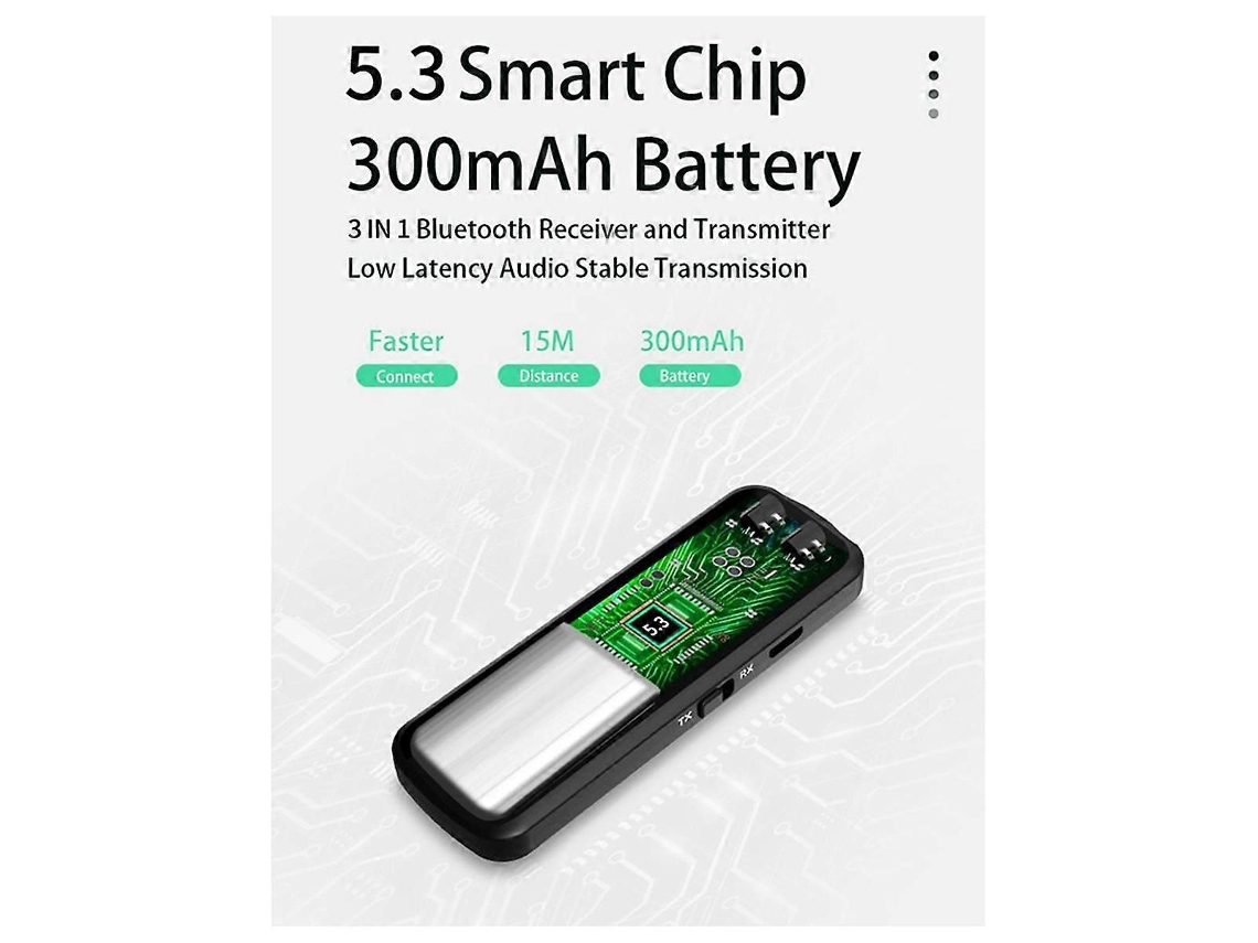 Transmissor E Receptor De Áudio Bluetooth 5.3 3 Em 1