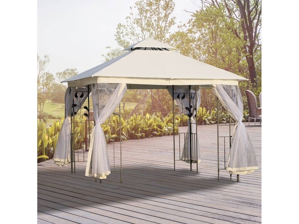 Toldo para Pergula OUTSUNNY 84C100 (300x300x265 cm) Worten.pt