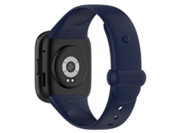 Bracelete Silicone com Fivela de Botão para Xiaomi Redmi Watch 3 Azul Escuro/Azul Escuro
