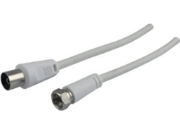 Cabo de Antena SCHWAIGER (Coaxial - 1.5 m - Branco)