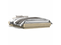 Bed Frame, Bed Frames Vidaxl Marrom Madeira Processada (160 X 200 Cm)