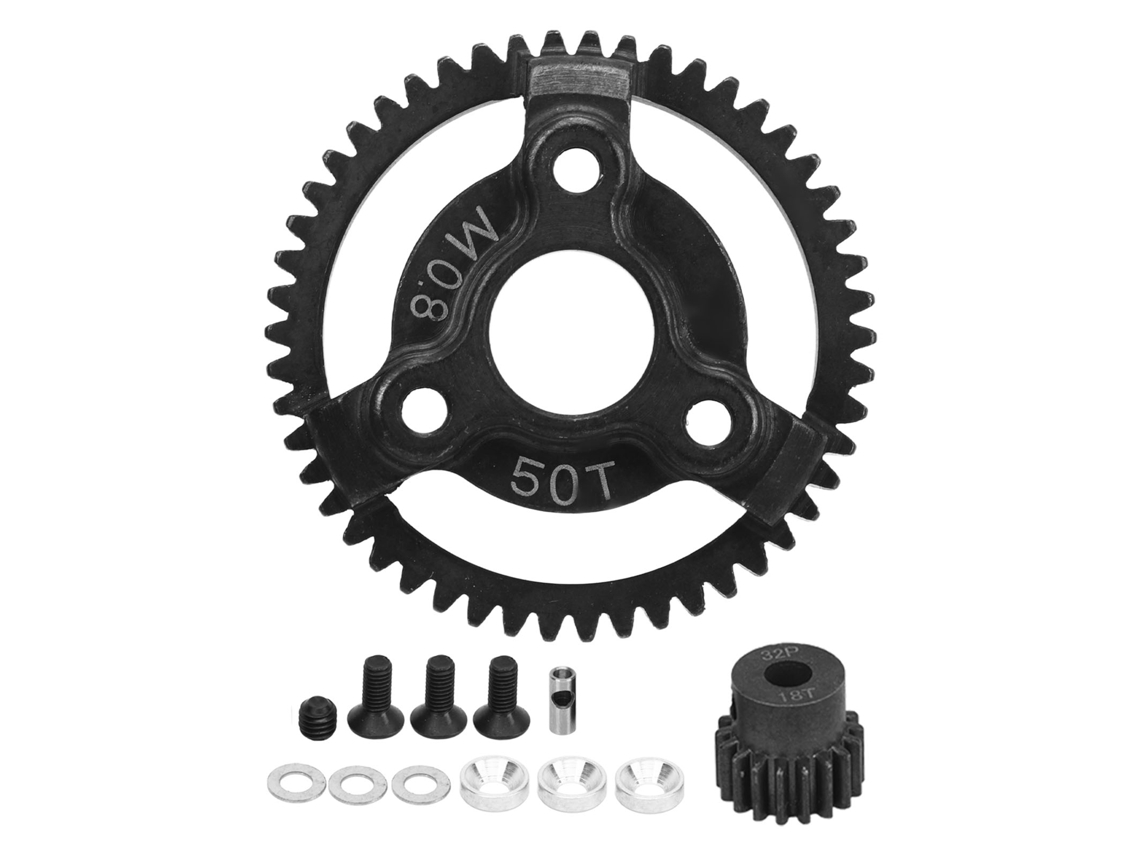 Mali conjunto de Engrenagens Pinion e Spur de Aço Resistente Ao Desgaste 32p 50t 18t para Traxxas Slash 2wd 1/10