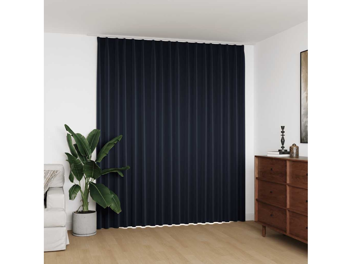 Vidaxl Cortina Blackout Com Ganchos 290x245 Cm Antracite