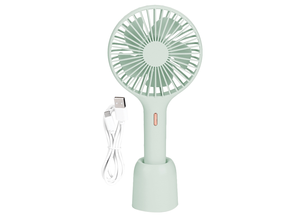 Ventilador Portátil Usb Recarregável Viagem Verde Worten